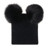 Mikkie Fur Hat Children's Two Ball Knit Hat