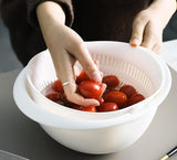 Double-Dish Sink Drain Basket Kitchen Panning Wash Fruit Basket