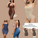 Super Sale V Neck Spaghetti Strap Bodysuit Compression Body Suits Open Crotch Shapewear Slimming Body Shaper Smooth Out Bodysuit