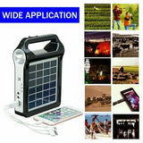 Portable Solar Power Station,6V 2W Solar Generator Panel Power Bank with Fm Radio,Led Flashlight,4 Charging Cables for Outlet Camping Emergency / Hiking / Outdoor